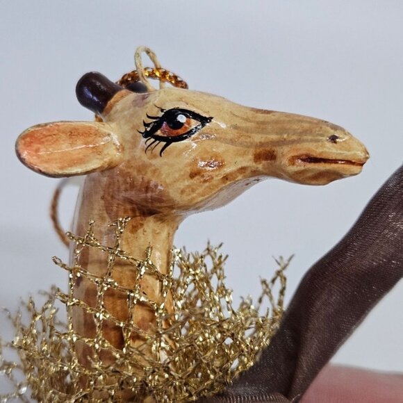 NEW VINTAGE Katherine's Collection Giraffe Charm Bell Bag Ornament Wayne Kleski - Picture 3 of 7